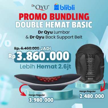 Promo Bundling Double Hemat Basic Dr Qyu Lumbar Traction Device - Terapi Nyeri Pinggang (Low Back Pa