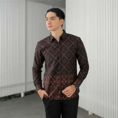 DGM Fashion Kemeja Batik Pria lapis furing Lengan Pendek Premium Batik Puring 051 2198 PAKAI FURING 