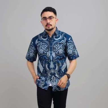 DGM Fashion Kemeja Batik Pria lapis furing Lengan Pendek Premium Batik Puring 051 2319 PAKAI FUIRNG 