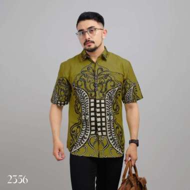 DGM Fashion Kemeja Batik Pria lapis furing Lengan Pendek Premium Batik Puring 051 2356 PAKAI FURING 