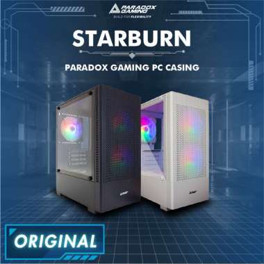 Paradox Gaming Casing PC STARBURN - Micro ATX Case + 3fan black