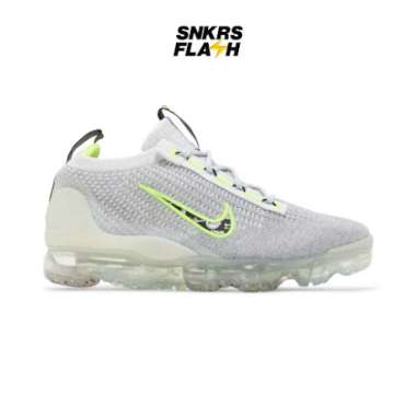 Sepatu Sneakers Anak NIKE KIDS AIR VAPORMAX 2021 FLYKNIT WOLF GREY VOLT (GS) - DB1550005 38