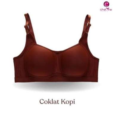 Chelyne BH Wanita BA20 Full Cup Bra Spandex Lycra Premium Tanpa Kawat Penyangga - 36/42 Cup B Daily