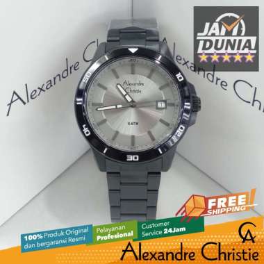 JAM TANGAN PRIA ALEXANDRE CHRISTIE ORIGINAL BLACK GREY 6685 AC 6685 AC6685 AC ANALOG 6685 ACF 6685 A
