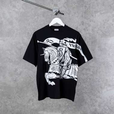 Kaos BURBERRY EKD WHITE BLACK 100% ORIGINAL S