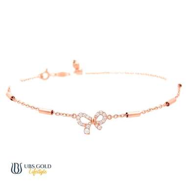UBS Gold Gelang Emas Luna - Kgv7064 - 17k Adj 19cm-Rose Gold