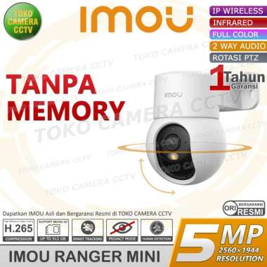 CCTV WIFI PTZ IMOU RANGER MINI 5MP KAMERA CCTV PINTAR BERSUARA BERWARNA TANPA MEMORI