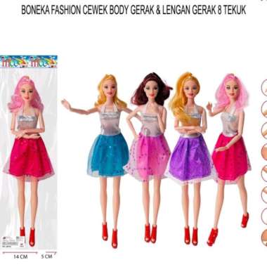 Mainan Bonela cewek cantik, mainan boneka batita anak perempuan. SNI, Warna 8 Gaya Tekuk