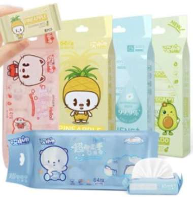 Fanrou 8 PCS Mini Tisu Basah Mini FAN ROUGE Tissue Basah Tisue Kemasan Kecil Compact Character Tissu