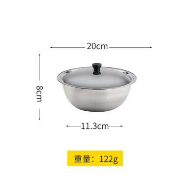 Mangkok Baskom Wadah Kobokan Stainless dengan Tutup Waskom Enamel Bunga Tahan Karat Baskom Tutup 20C