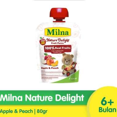 Milna Nature Delight 80 g - MPASI Pure Makanan Bayi Apple Peach