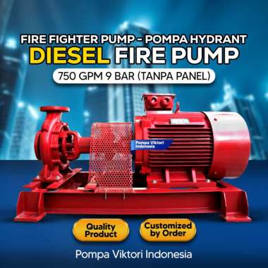 Fire Fighter Pump - Pompa hydrant Diesel Fire Pump 750 GPM 9 Bar (Tanpa Panel)