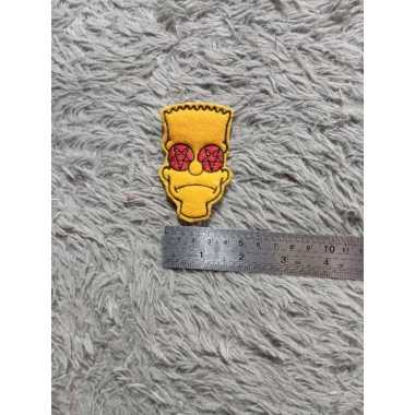 PATCH LOGO SIMSO, LOGO BORDIR CHARACTER, LOGO BORDIR KOMPUTER, PATCH KARTUN SIMSON 3