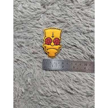 PATCH LOGO SIMSO, LOGO BORDIR CHARACTER, LOGO BORDIR KOMPUTER, PATCH KARTUN SIMSON 4