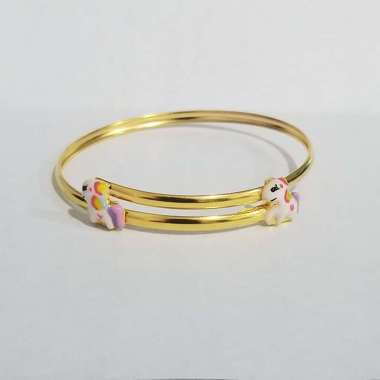 Gelang Anak Boneka Pony Gelang Bayi Elegant Hadiah Anak Emas Asli