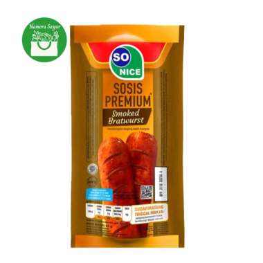 Promo Harga So Nice Sosis Siap Makan Premium Smoked Bratwurst 60 gr - Blibli