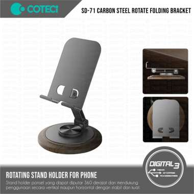 COTECI SD-71 Stand Holder for Phone Carbon Steel Rotate 360° Foldable Bracket Multi-Angle Adjustment