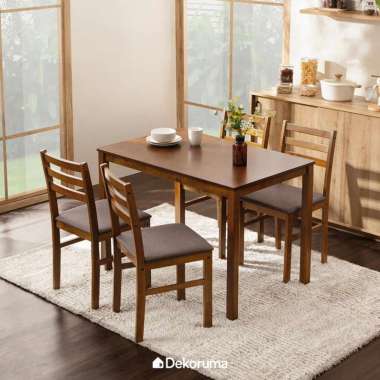 Dekoruma NAOYA Set Meja Makan dan Kursi Makan Minimalis / Meja Cafe