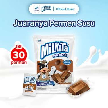 Milkita Permen Susu Coklat Premium Bag - Chocolate Milk Candy 1 Bag (Isi 30Pcs)