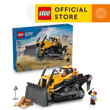 LEGO City 60466 Yellow Bulldozer (682 Pieces), Mainan, Building Block, Toys