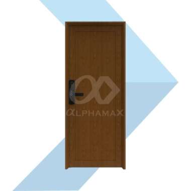 ALPHAMAX Max 2-E SMARTIUM Pintu Aluminium Smart Door 90x210cm Buka Kiri Kayu