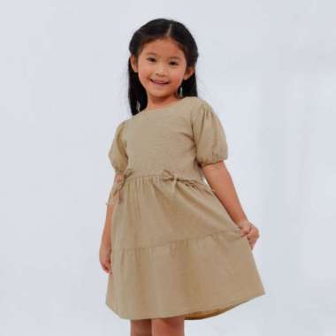 Little X eight Girl Claude Dress - Dress Anak Perempuan - Family Collection Mom & Me 3-4 tahun