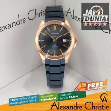 JAM TANGAN ALEXANDER CHRISTIE SAPPHIRE WANITA ORIGINAL NAVY ROSE GOLD 8705 AC 8705 AC8705 ACF8705 JA