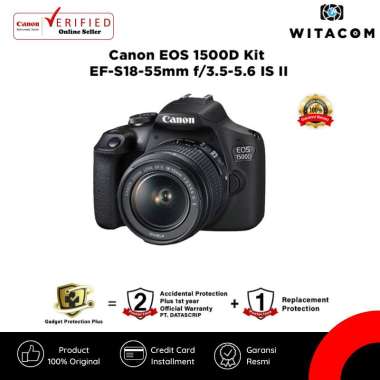 WITACOM - Canon EOS 1500D Kit EF-S 18-55mm f/3.5-5.6 IS II - Garansi Resmi
