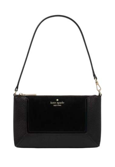Lena Suede Convertible Wristlet Black