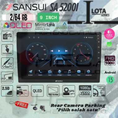 SANSUI LOTA Series 2/64 GB Android 9" Inch SA-5200I Head Unit Tape Mobil + Kamera Mundur