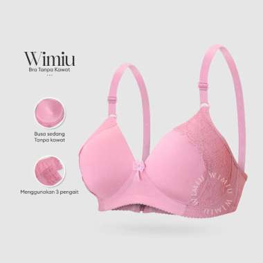 WIMIU BH Bra Busa Tipis Tanpa Kawat Pakaian Dalam Wanita Be Ha Wanita Bra 100034 GREY 40