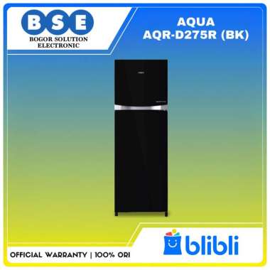 KULKAS AQUA 2 PINTU | GLASS DOOR | AQRD275R | AQR-D275R | AQR-D275