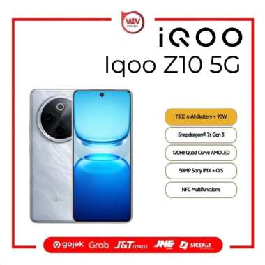 Hp Iqoo Z10 5G Ram 12GB Internal 256GB Garansi Resmi Silver