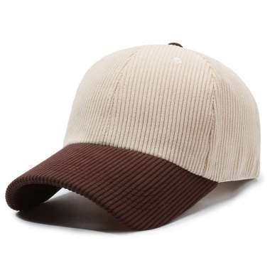 Baseball cap : YEVGENY - Topi Corduroy Topi Baseball Topi Pria Topi Wanita COFFEE