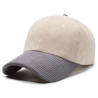 Baseball cap : YEVGENY - Topi Corduroy Topi Baseball Topi Pria Topi Wanita GRAY