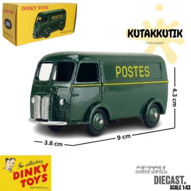 Mainan Klasik Diecast Dinky Toys Peugeot Fourgon Postal Ref 25VB Atlas Van Peugeot D3A Ref 25B Peuge