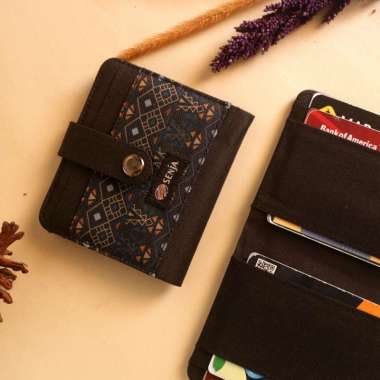 Dompet Lipat Pria Wanita Card Wallet Dompet MultiFungsi Bahan Kain Kanvas WSCH002