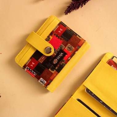 Dompet Lipat Pria Wanita Card Wallet Dompet MultiFungsi Bahan Kain Kanvas WSCH007