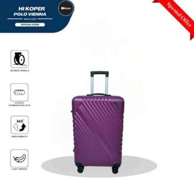 Polo Maldives 805 Size 24 Inch Koper Original Bagasi Premium Fiber Kekinian Ungu Tua