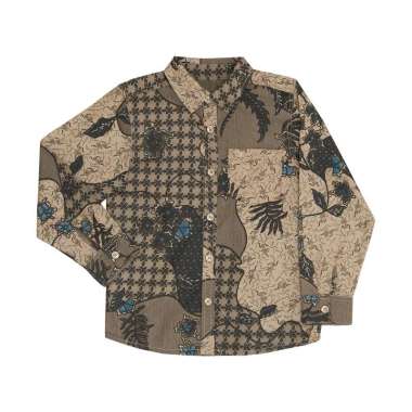 TORIO Long Sleeve Shirt Bronze Batik - Kemeja Batik Lengan Panjang Anak Laki-laki 9-10Y