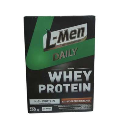 L-Men Daily Whey Protein 250gr (Popcorn Caramel) - Susu Asupan Protein