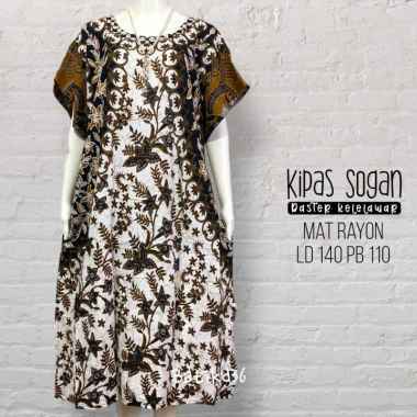 Daster Batik Kelelawar/Lowo Jumbo Kipas Sogan Bahan Rayon KipasMawar