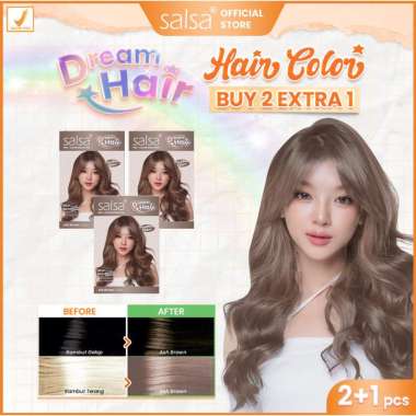 [BUY 2 GET 3] SALSA Dream Hair Color - Cat Pewarna Rambut Permanen Tahan Lama dan Terlihat Alami Seh