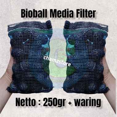 bioball 250gr plus waring media filter aquarium & kolam koi / bioball media filter