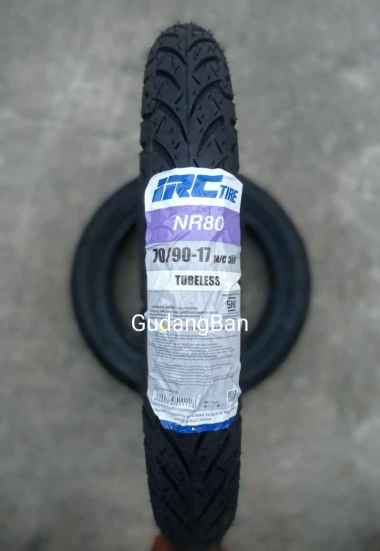 ( NR80 - RING 17 ) NR80 70 90 17 BAN LUAR IRC NR80 TUBELESS FREE PENTIL