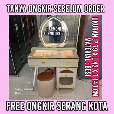 MEJA RIAS LAMPU LED TOUCH SCREEN KAKI BESI FREE ONGKIR SERANG KOTA