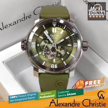 JAM TANGAN PRIA ALEXANDRE CHRISTIE AUTOMATIC ORIGINAL GREEN 6565 AC 6565 AC6565 ACF6565 CT
