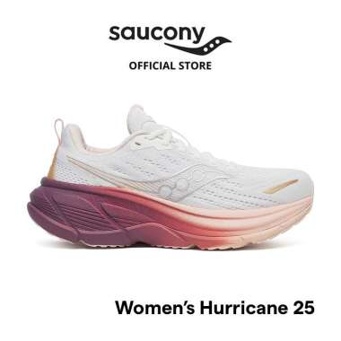 Sepatu Lari Wanita SAUCONY Shoes Hurricane 25 Women's - White / Cameo 40