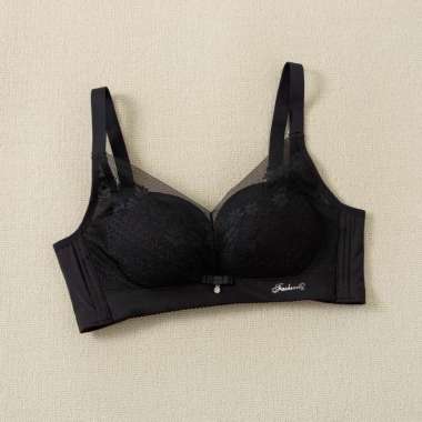 Felancy Bra Classic Blooming Stretch Wireless Cup B 073-2111B 38B/085 Black