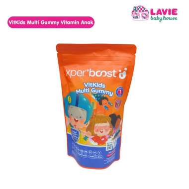 EXperboost VitKids Multi Gummy β Vitamin Anak Rasa Stroberi (30 Gummies) Usia 3y+- Lavie Baby House